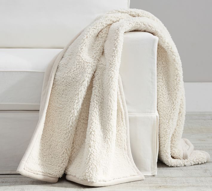 Faux Sheepskin Throw Blankets | Pottery Barn