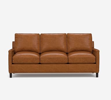 Tyler Leather Square Arm Sofa | Pottery Barn