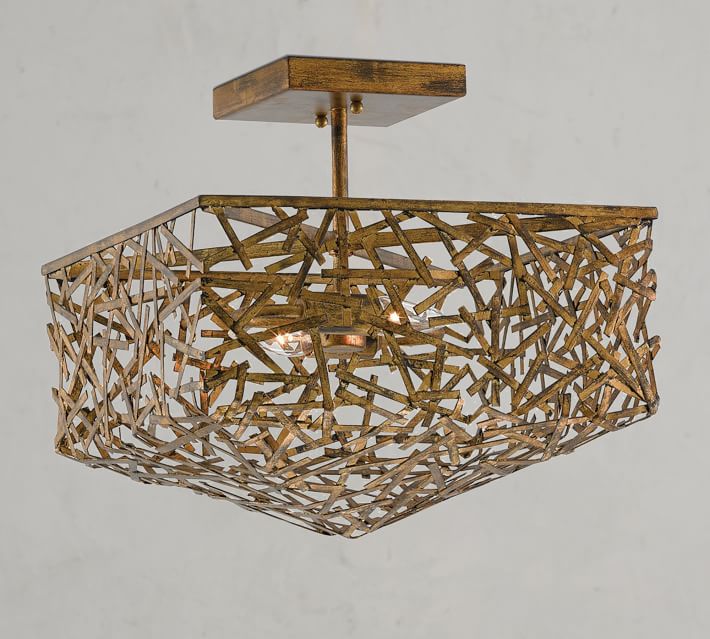 Holly Iron Flush Mount | Pottery Barn