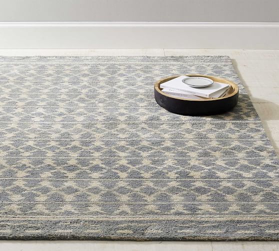 Cassius Tufted Wool Rug Blue Multi Pottery Barn