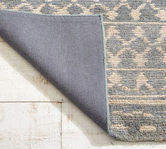 Cassius Tufted Wool Rug Blue Multi Pottery Barn