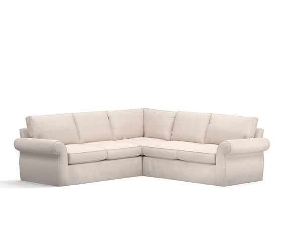 Pearce Roll Arm Upholstered 2 Piece LSectional Pottery Barn