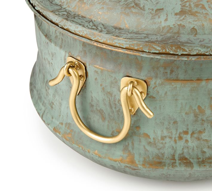 Fiorella Blue Verde Hose Pot with Lid Pottery Barn