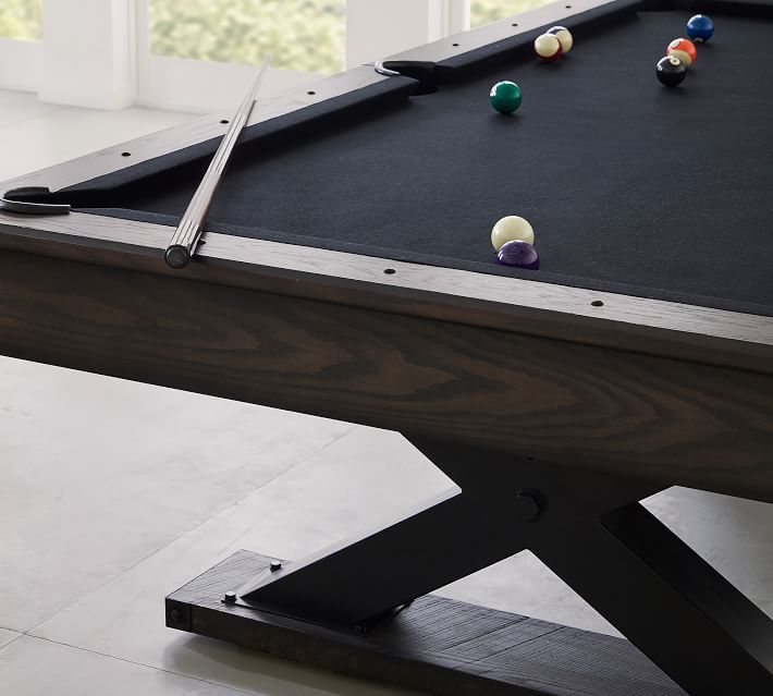 Industrial X-Base Pool Table | Game Table | Pottery Barn