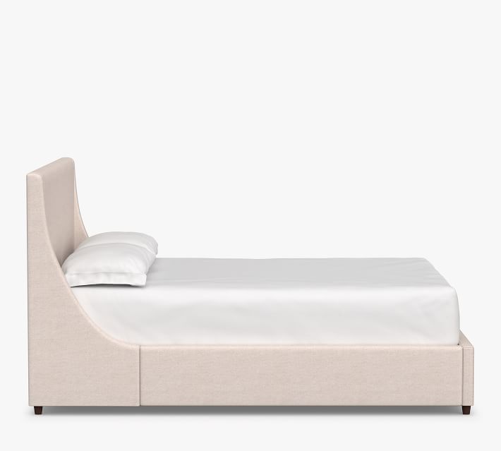 York Upholstered Platform Bed Pottery Barn