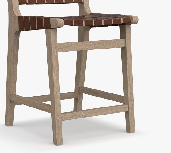 Fenton Leather Bar & Counter Stools Pottery Barn