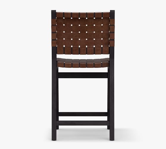 Fenton Leather Bar & Counter Stools Pottery Barn