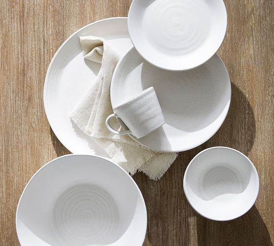 Larkin Reactive Glaze Stoneware Dinnerware Collection Pottery Barn