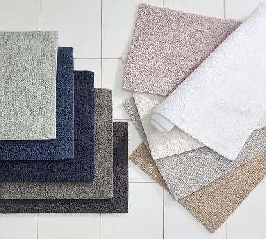 Classic Organic Loop Bath Mat - Ebony - 21 x 34