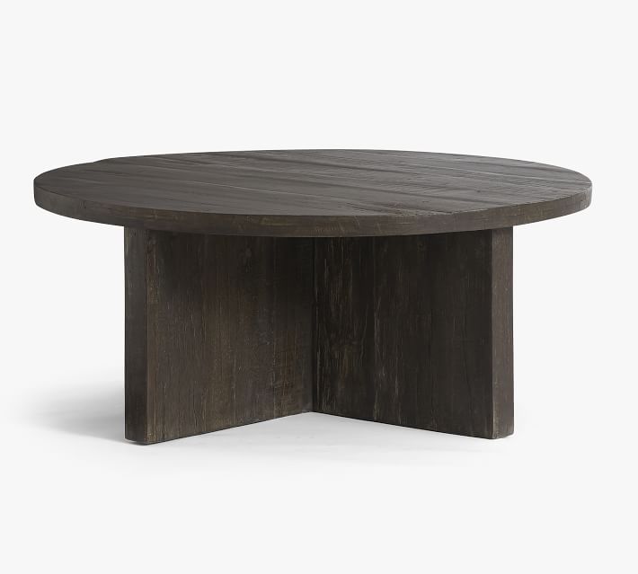 Rocklin 42" Round Reclaimed Wood Coffee Table Pottery Barn