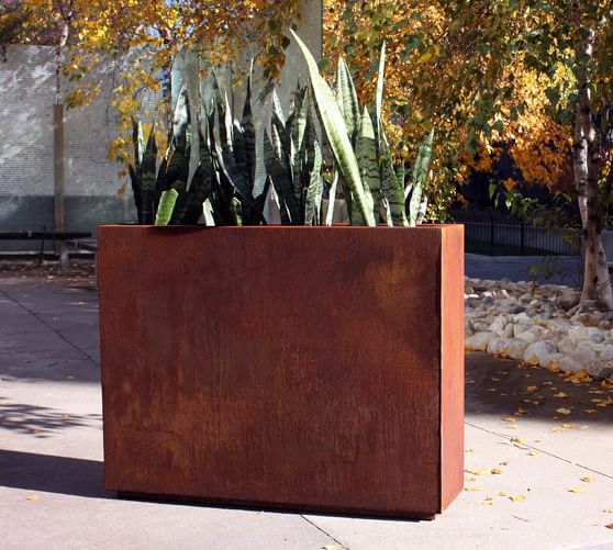 Span Planter Corten Steel Pottery Barn