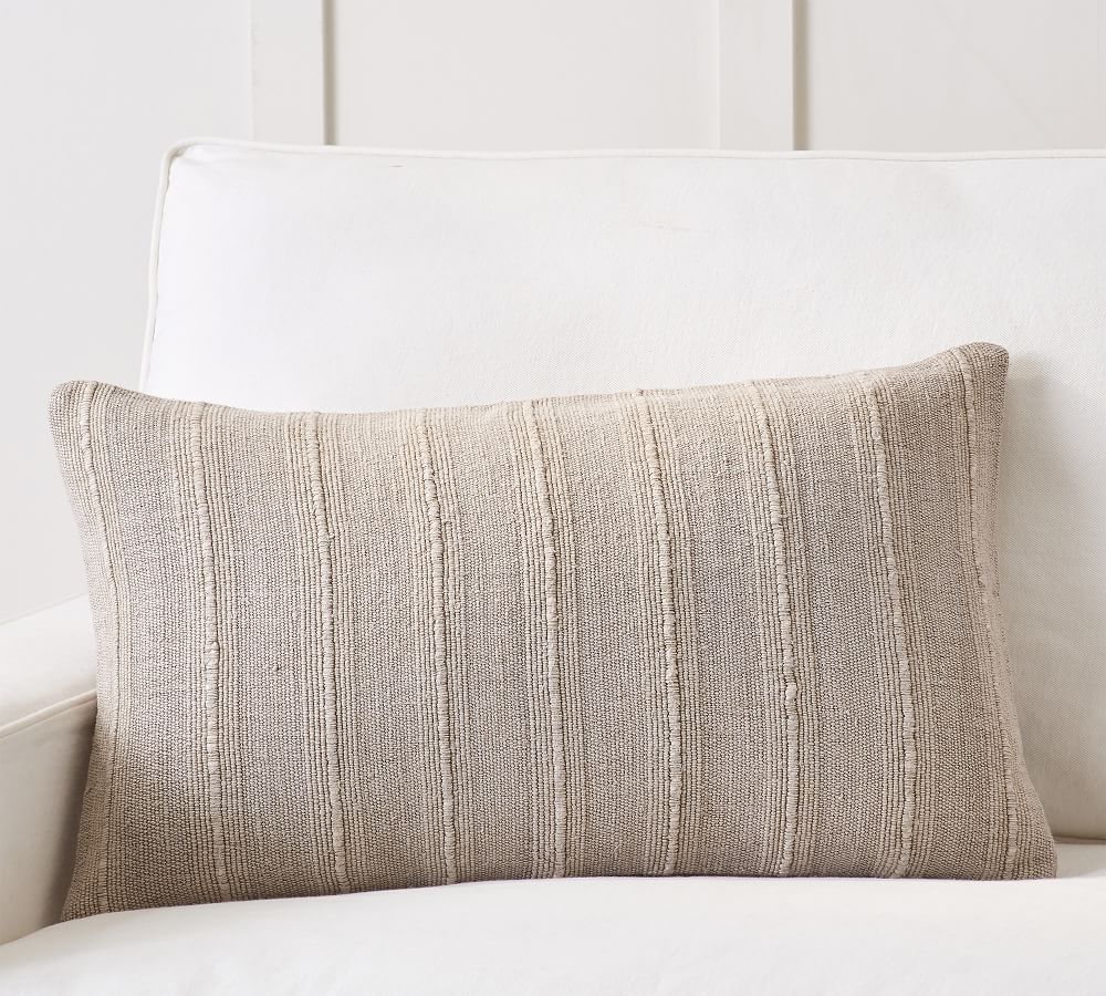 Relaxed Striped Lumbar Pillow Cover Pottery Barn