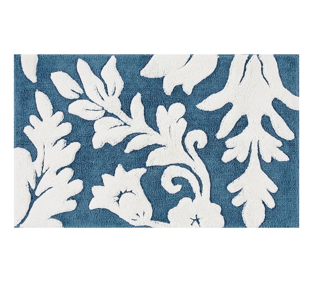 Damask Bath Mat Pottery Barn