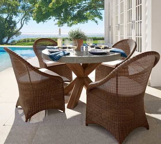Weather Wicker Dining Table, All Weather Wicker Dining Table And Chairs