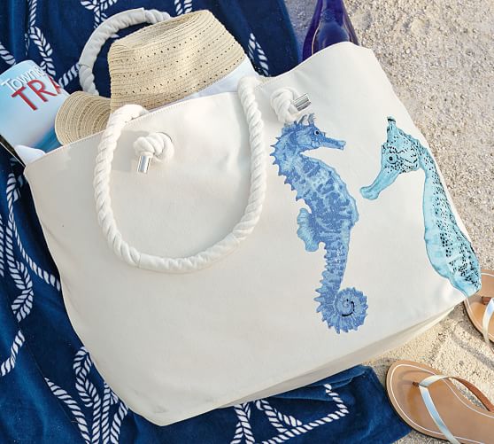pottery barn beach tote