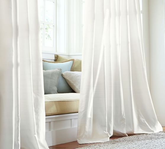 Dupioni Silk Rod Pocket Curtain Pottery Barn Dupioni Silk Rod Pocket Curtain