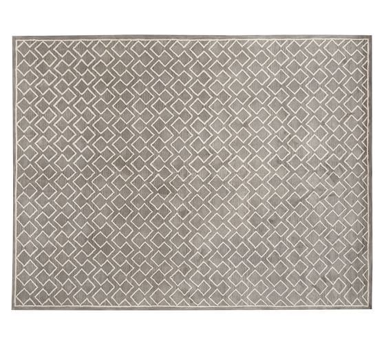Taylor Geo Rug Gray Mist Pottery Barn