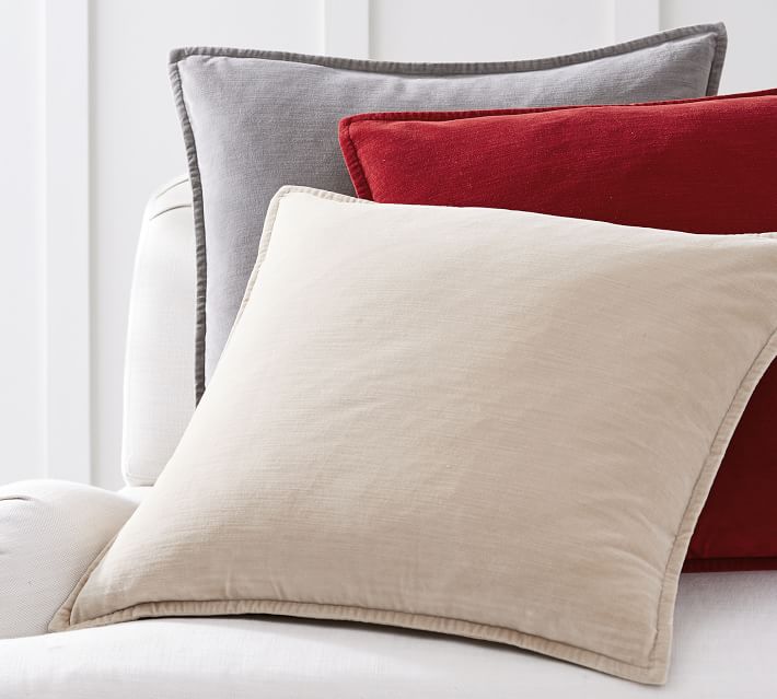 pottery barn red pillows