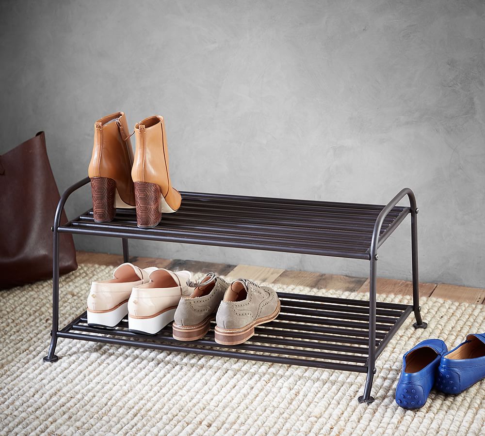 Antique Bronze Standing Shoe Rack | Pottery Barn