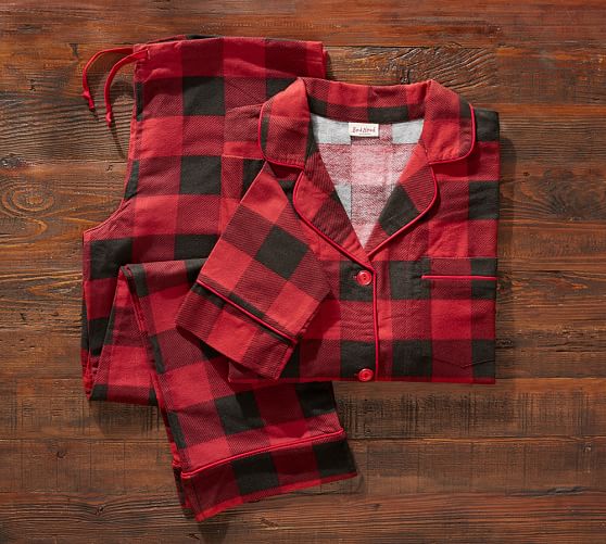 buffalo check pajama set