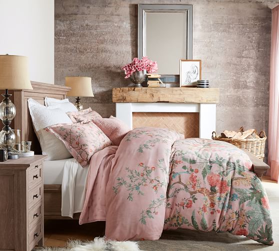 pottery barn pink duvet cover