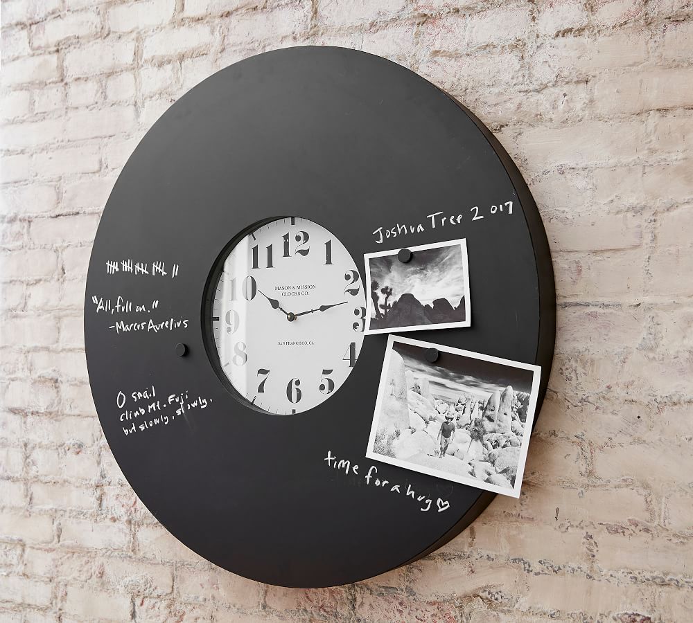 Chalkboard Wall Clock Pottery Barn