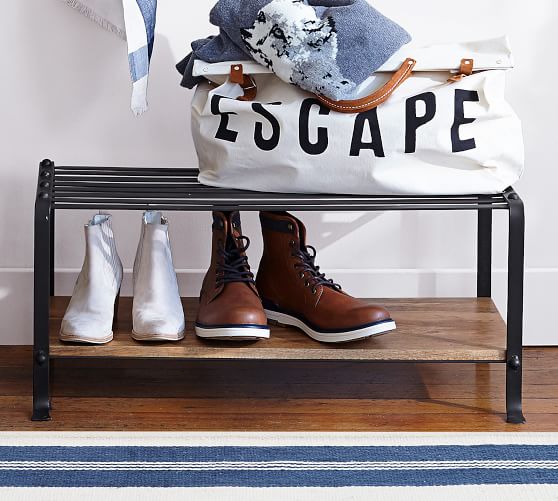 wrought iron boot rack