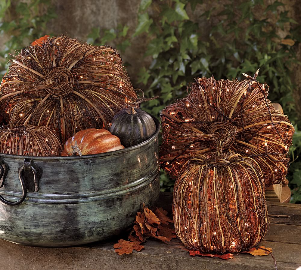 Decorative Pumpkins with Lights | Pottery Barn