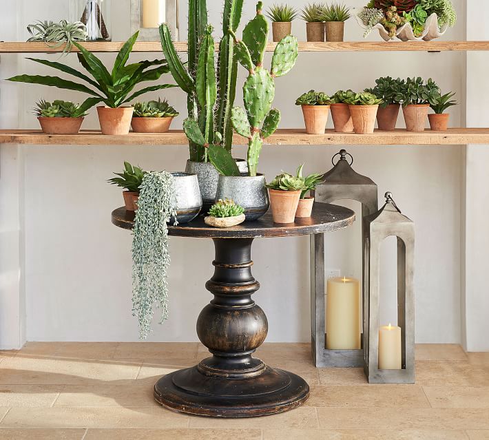 Dawson 40" Round Pedestal End Table Pottery Barn