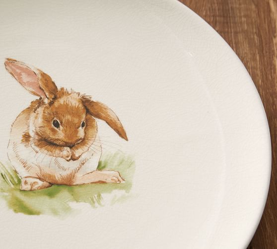 pottery barn bunny plates