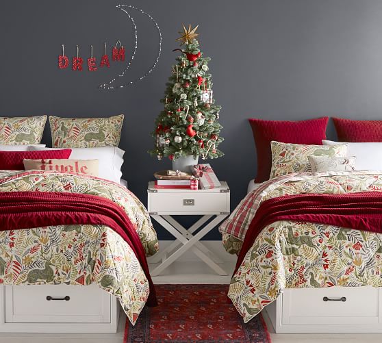 pottery barn christmas duvet