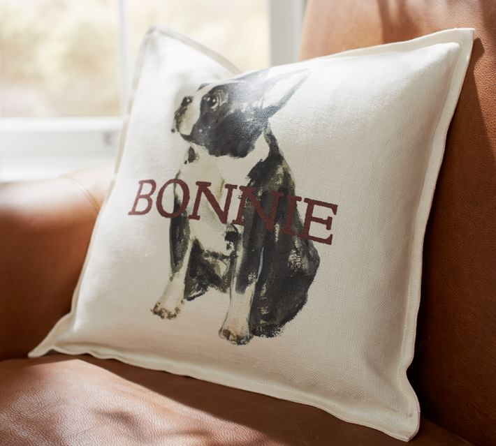 Personalized Painted Dog Decorative Pillow Covers | Pottery Barn
