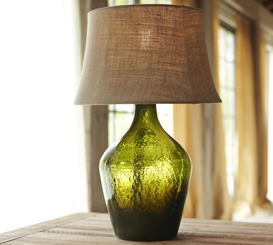 green glass table lamps