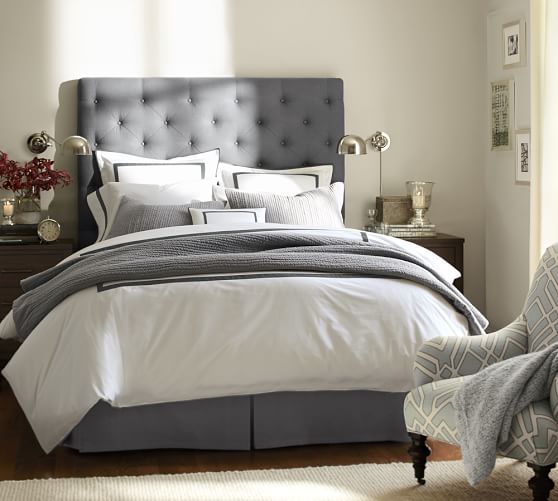 gray bed skirt
