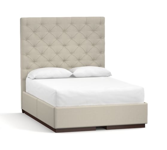 Lorraine Upholstered Tall Storage Platform Bed Pottery Barn - Queen Size Platform Bed With Tall Headboard Lorraine Upholstered Tall Storage Platform Bed Pottery Barn - Queen Size Platform Bed With Tall Headboard