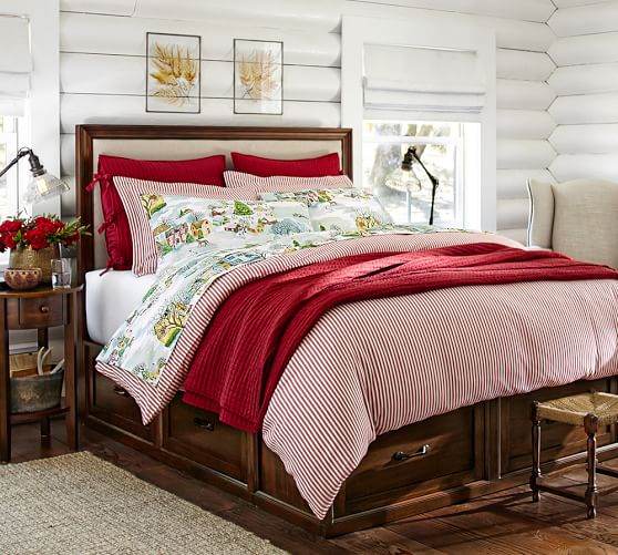 pottery barn christmas duvet