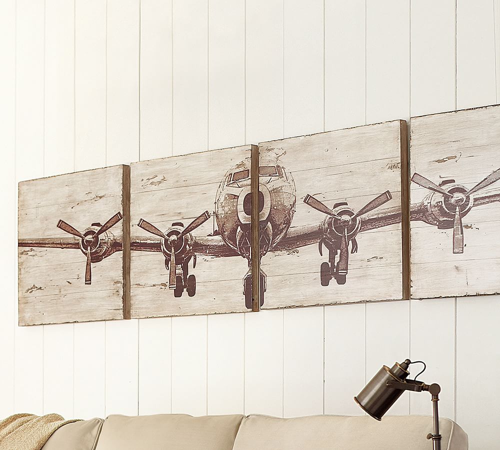 Planked Fir Airplane Panel Wall Art Pottery Barn