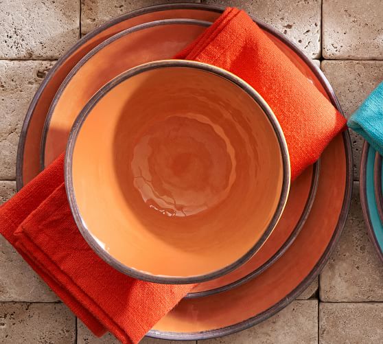 orange dinner set