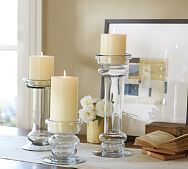 Glass Pillar Candle Holder Pottery Barn