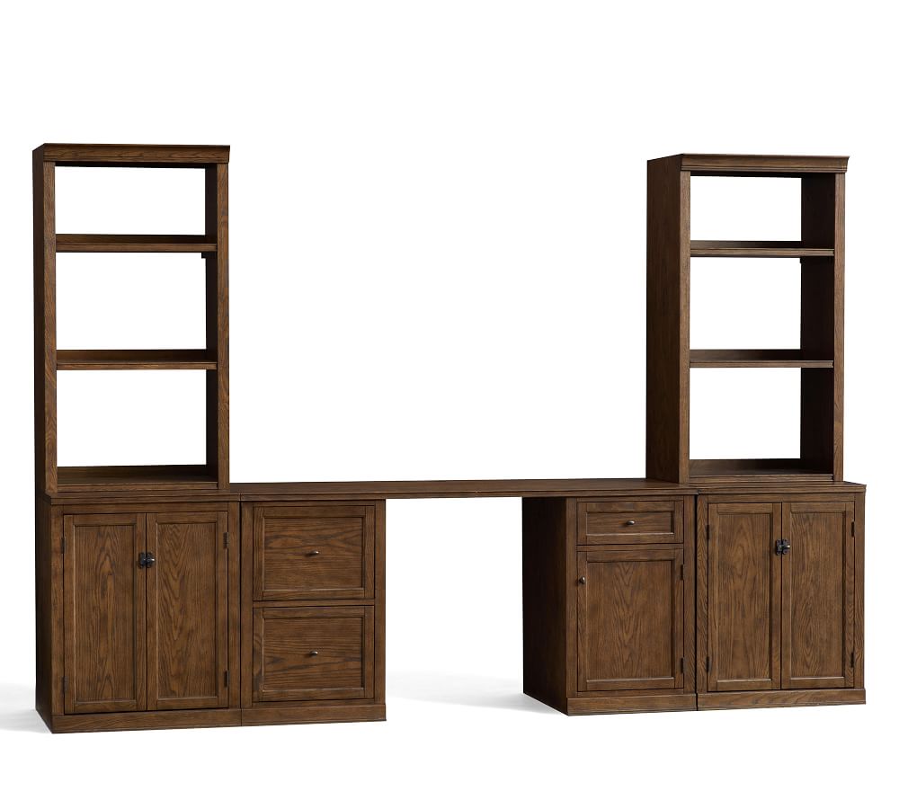 Logan Small Office Suite With Cabinet Bookcases