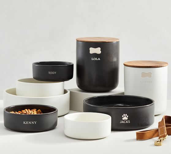 pottery barn dog bowls