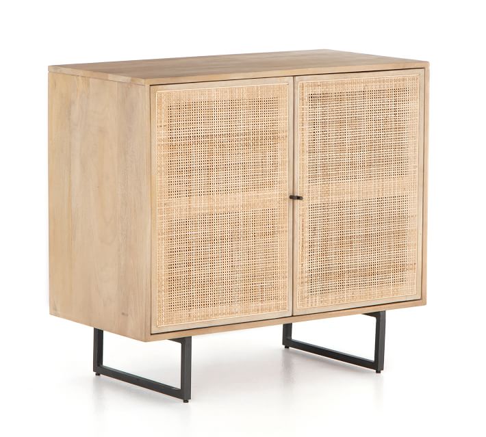 Dolores 35 Cane Two Door Cabinet Pottery Barn
