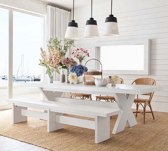 Modern Farmhouse Extending Dining Table Pottery Barn Modern Farmhouse Extending Dining Table, Modern Farmhouse Round Kitchen Table Set
