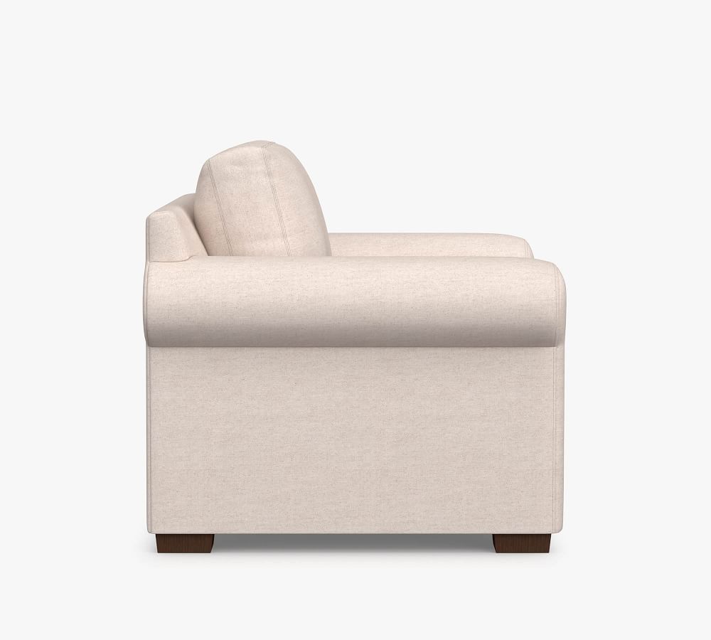 Shasta Roll Arm Upholstered Armchair | Pottery Barn