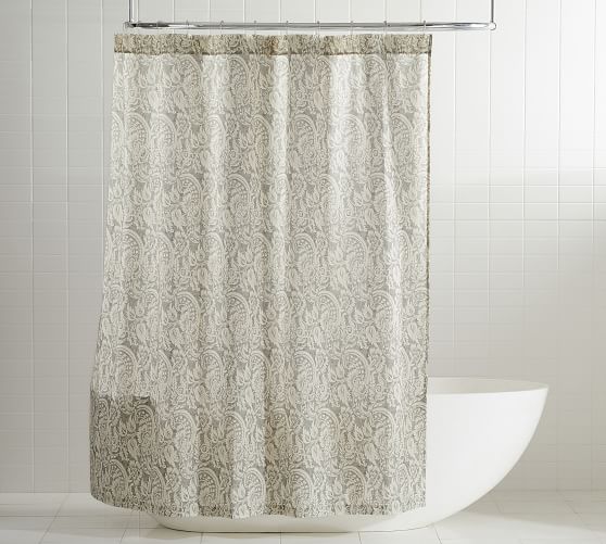 Alessandra Organic Shower Curtain, Shower Stall Curtain