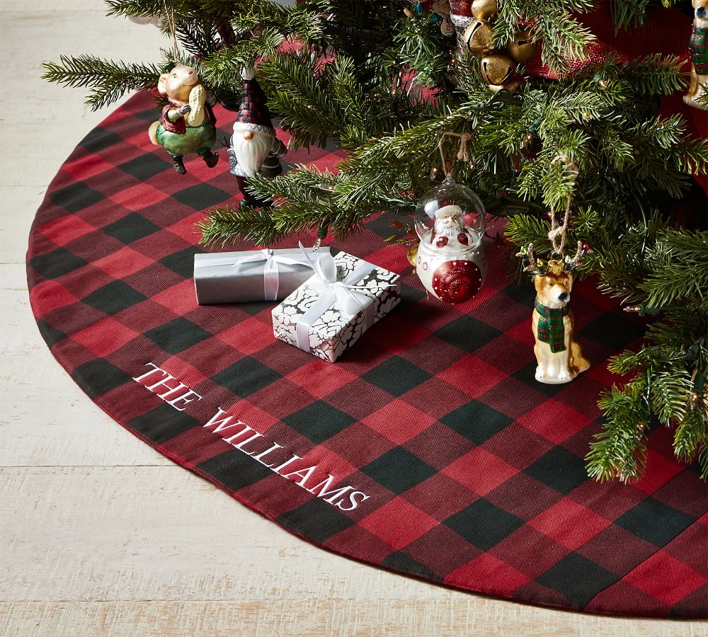 Buffalo Check Tree Skirt Pottery Barn