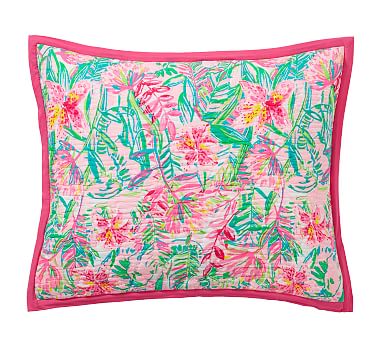 Lilly Pulitzer Lilly of the Jungle Reversible Cotton Quilt & Sham ...