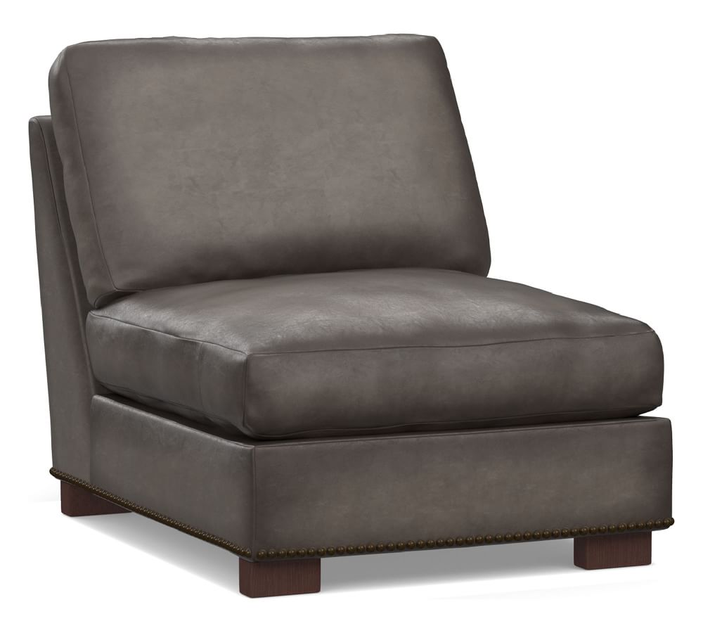 leather armless chair