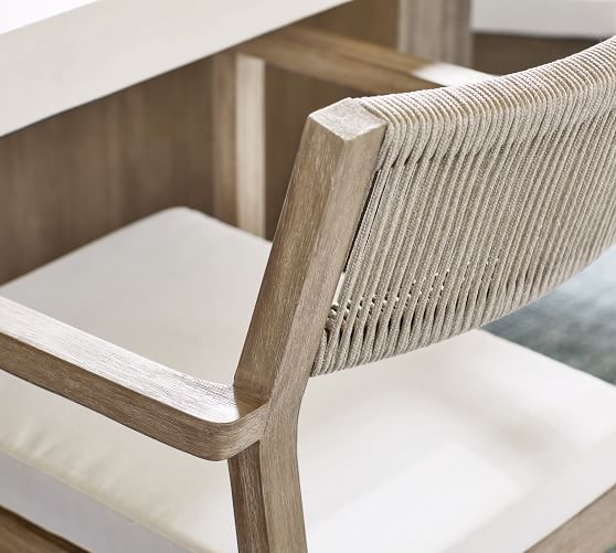 Indio Coastal Fsc Mahogany Rope Dining Chair Pottery Barn