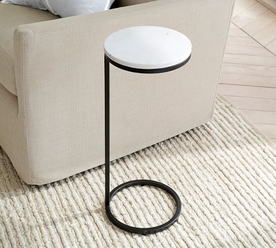 Delaney 10 Round Marble C Table Pottery Barn Delaney 10 Round Marble C Table, Round C Table
